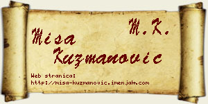 Miša Kuzmanović vizit kartica